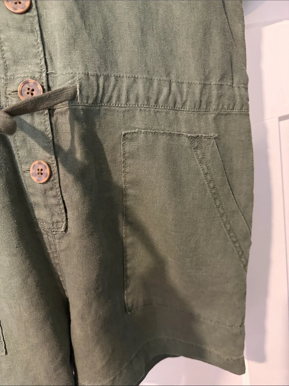 Sanctuary Olive Green Short Sleeve Utility Romper
